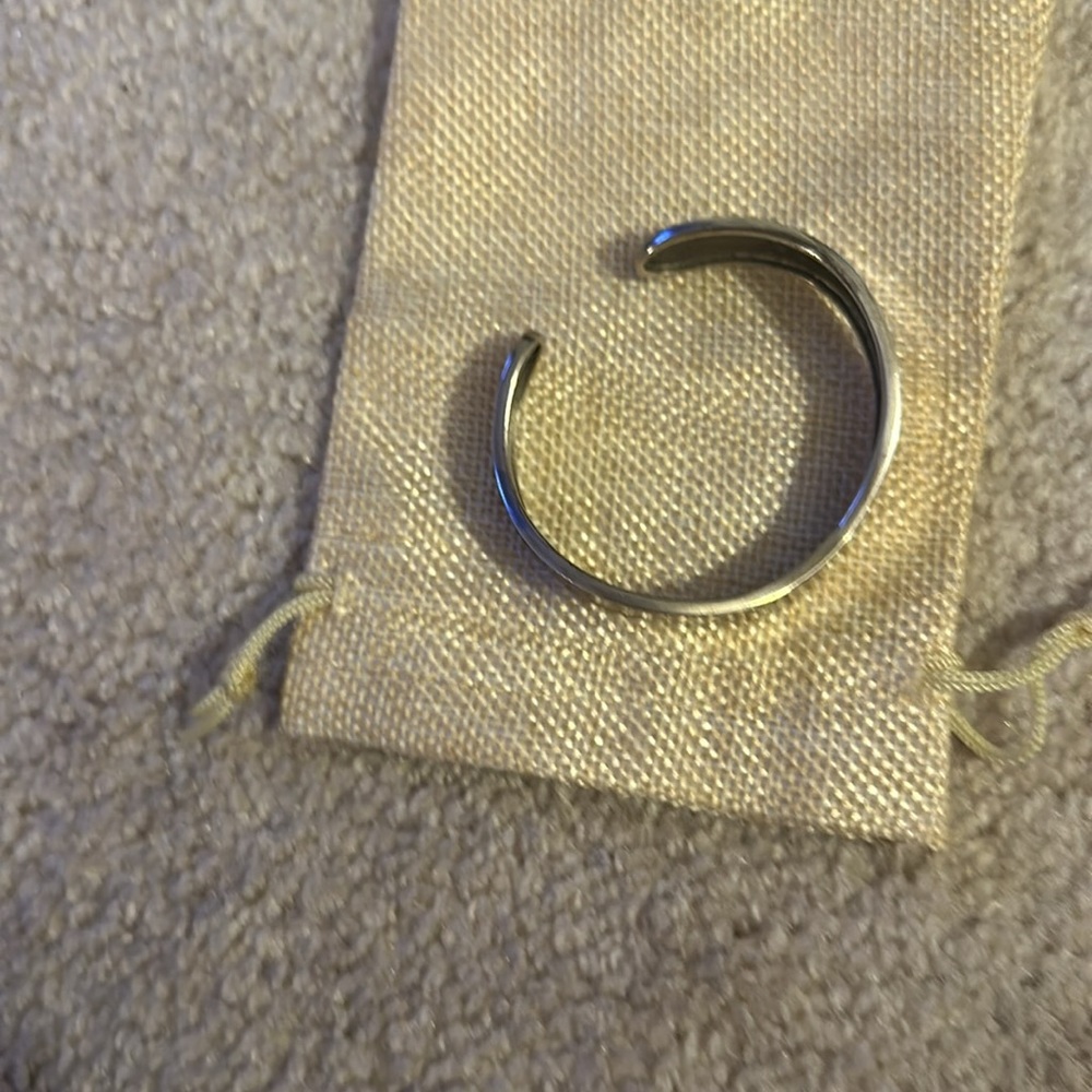 Solid Sterling Silver Quote Cuff - image 2